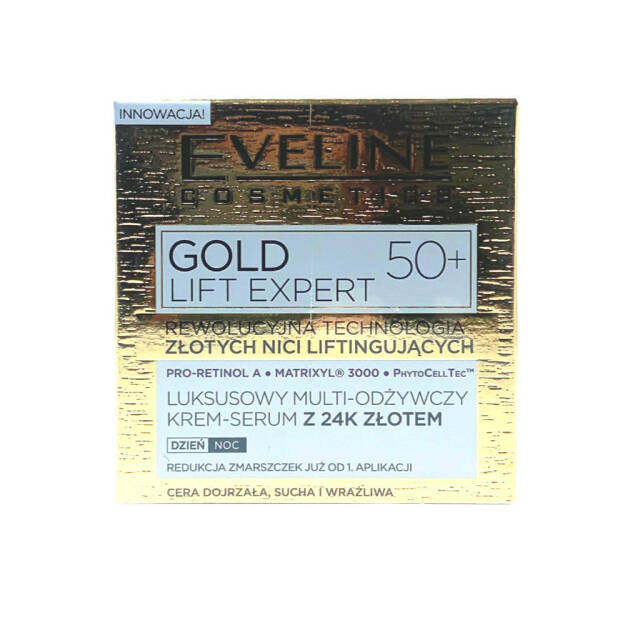 Eveline Gold Lift Expert 50+ luxusní multi-výživné krémové sérum 50 ml