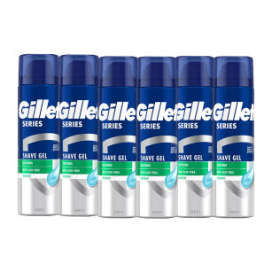 Gillette Series Sensitive Gel na holení 6 x 200 ml