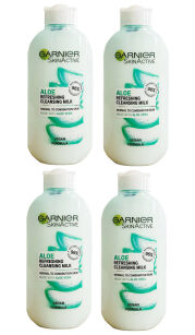 4 x  Garnier SkinActive Aloe osvěžující čistící mléko 200 ml