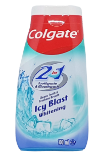 Colgate Icy Blast 2v1 Bělící zubní pasta a ústní voda 100ml