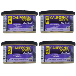 4x California Scents Monterey Vanilla Fragrance Can 42g