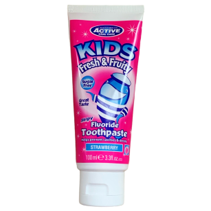 Beauty Formulas Active Oral Care zubní pasta pro děti s fluoridem, jahodová příchuť 100 ml